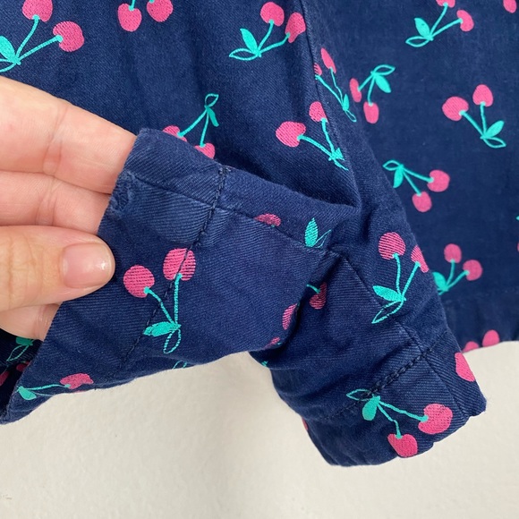 OshKosh 🍒 Cherry Fruit Navy Blue Casual Drawstring Summer Boho Beach Shorts - Picture 7 of 11